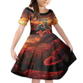 Kangaroo and Kiwi Soldier ANZAC Kid Short Sleeve Dress The Last War Memorial