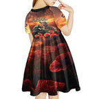 Kangaroo and Kiwi Soldier ANZAC Kid Short Sleeve Dress The Last War Memorial