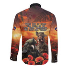 Kangaroo and Kiwi Soldier ANZAC Long Sleeve Button Shirt The Last War Memorial