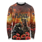 Kangaroo and Kiwi Soldier ANZAC Long Sleeve Shirt The Last War Memorial
