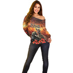 Kangaroo and Kiwi Soldier ANZAC Off Shoulder Sweater The Last War Memorial