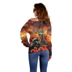 Kangaroo and Kiwi Soldier ANZAC Off Shoulder Sweater The Last War Memorial
