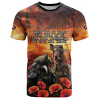 Kangaroo and Kiwi Soldier ANZAC T Shirt The Last War Memorial