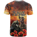 Kangaroo and Kiwi Soldier ANZAC T Shirt The Last War Memorial
