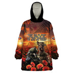 Kangaroo and Kiwi Soldier ANZAC Wearable Blanket Hoodie The Last War Memorial