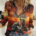 Kangaroo and Kiwi Soldier ANZAC Women Casual Shirt The Last War Memorial