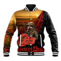 Maori Kiwi Soldier Fern Tattoo ANZAC Day Baseball Jacket Lest We Forget