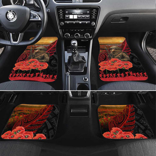Maori Kiwi Soldier Fern Tattoo ANZAC Day Car Mats Lest We Forget