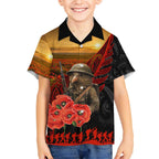 Maori Kiwi Soldier Fern Tattoo ANZAC Day Hawaiian Shirt Lest We Forget