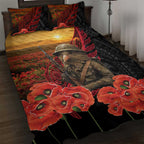 Maori Kiwi Soldier Fern Tattoo ANZAC Day Quilt Bed Set Lest We Forget