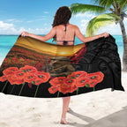 Maori Kiwi Soldier Fern Tattoo ANZAC Day Sarong Lest We Forget