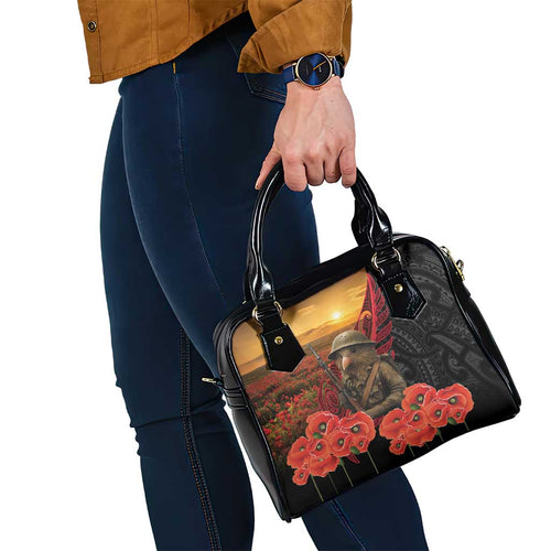 Maori Kiwi Soldier Fern Tattoo ANZAC Day Shoulder Handbag Lest We Forget