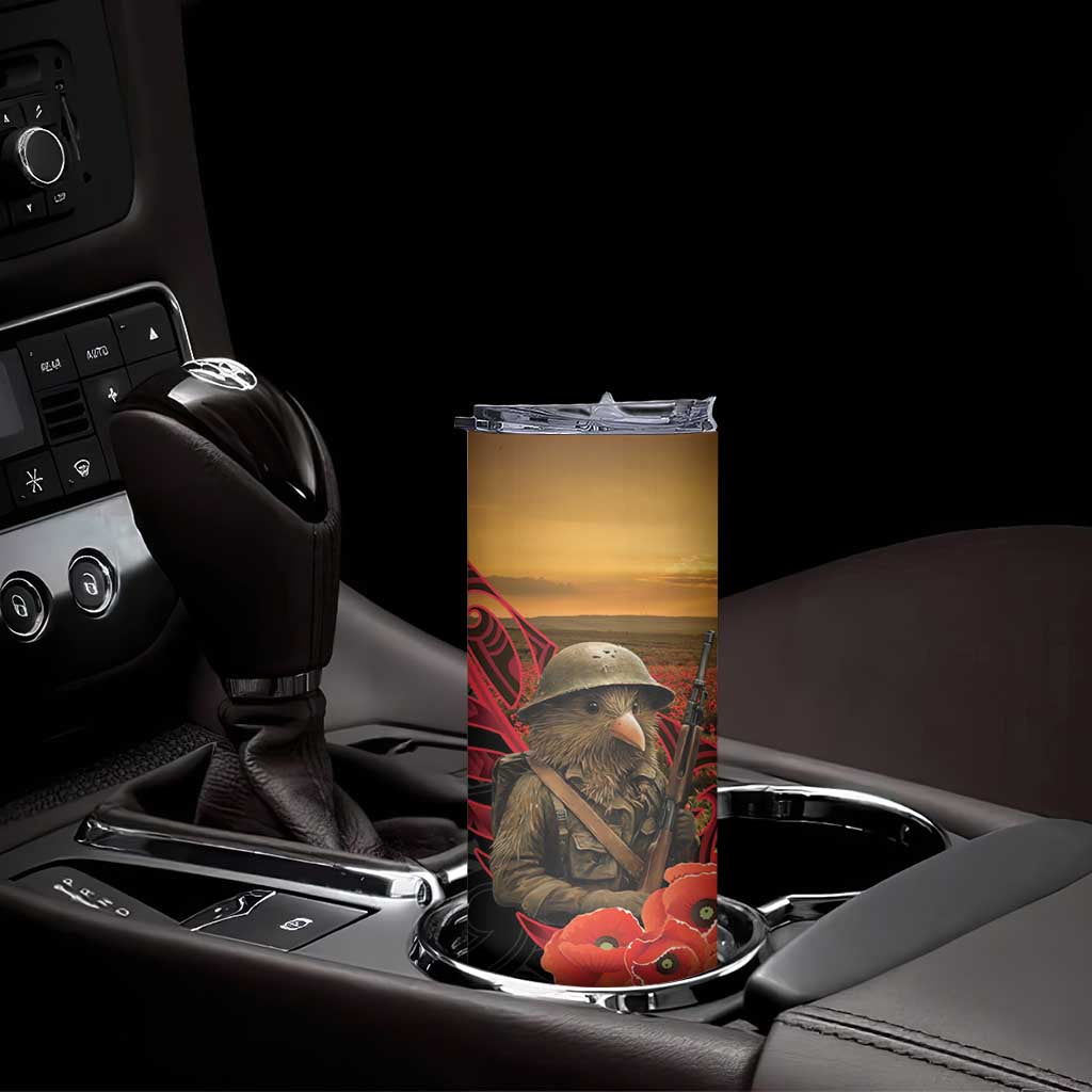 Maori Kiwi Soldier Fern Tattoo ANZAC Day Skinny Tumbler Lest We Forget
