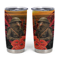 Maori Kiwi Soldier Fern Tattoo ANZAC Day Tumbler Cup Lest We Forget