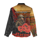 Maori Kiwi Soldier Fern Tattoo ANZAC Day Women Casual Shirt Lest We Forget