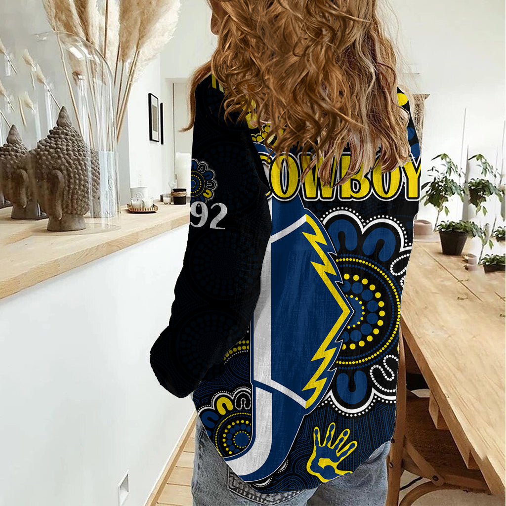 NRL North Queensland Cowboys Rugby Women Casual Shirt Est 1992 Aboriginal LT9