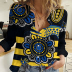 (Custom Personalised) NRL Parramatta Eels Rugby Women Casual Shirt Eels 1947 Aboriginal LT9