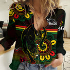 NRL Penrith Panthers Rugby Women Casual Shirt Panthers 1966 Aboriginal  LT9