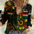(Custom Personalised) NRL Penrith Panthers Rugby Women Casual Shirt Panthers 1966 Aboriginal  LT9