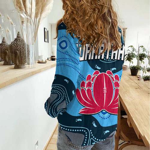 Waratahs Rugby Women Casual Shirt NSW Indigenous LT9