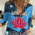 (Custom Personalised) Waratahs Rugby Women Casual Shirt NSW Indigenous LT9
