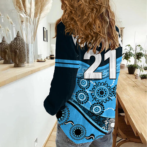 (Custom Personalised) Waratahs Rugby Women Casual Shirt NSW Red Waratahs Indigenous LT9