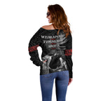 New Zealand Mother's Day Off Shoulder Sweater Maori Hongi Aroha Ahau Ki A Koe Mama