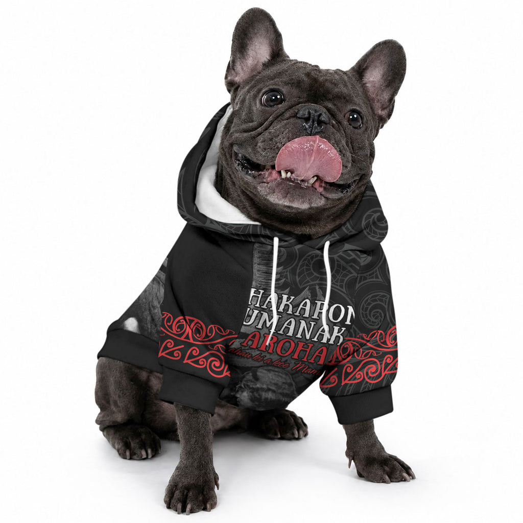 New Zealand Mother's Day Pet Hoodie Maori Hongi Aroha Ahau Ki A Koe Mama