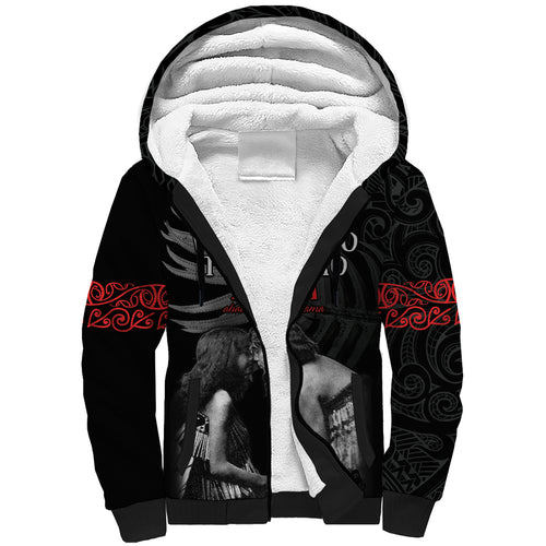 New Zealand Mother's Day Sherpa Hoodie Maori Hongi Aroha Ahau Ki A Koe Mama