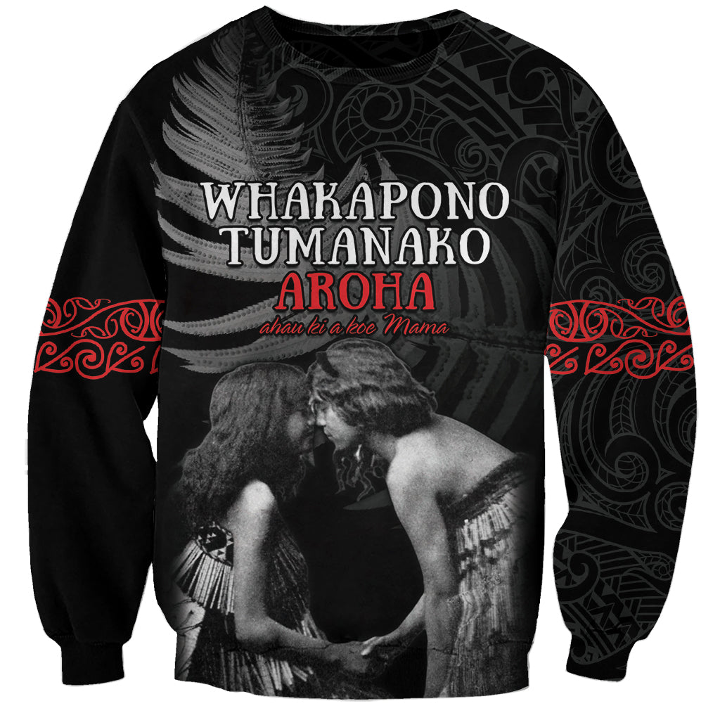 New Zealand Mother's Day Sweatshirt Maori Hongi Aroha Ahau Ki A Koe Mama