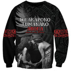 New Zealand Mother's Day Sweatshirt Maori Hongi Aroha Ahau Ki A Koe Mama