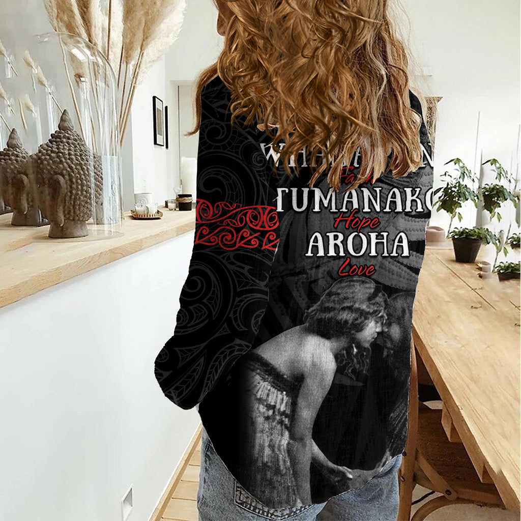 New Zealand Mother's Day Women Casual Shirt Maori Hongi Aroha Ahau Ki A Koe Mama