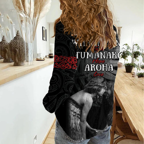 New Zealand Mother's Day Women Casual Shirt Maori Hongi Aroha Ahau Ki A Koe Mama