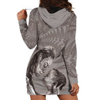 New Zealand Mother's Day Hoodie Dress Maori Mo Toku Mama Silver Fern