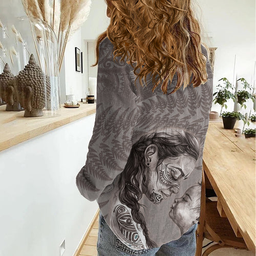 New Zealand Mother's Day Women Casual Shirt Maori Mo Toku Mama Silver Fern