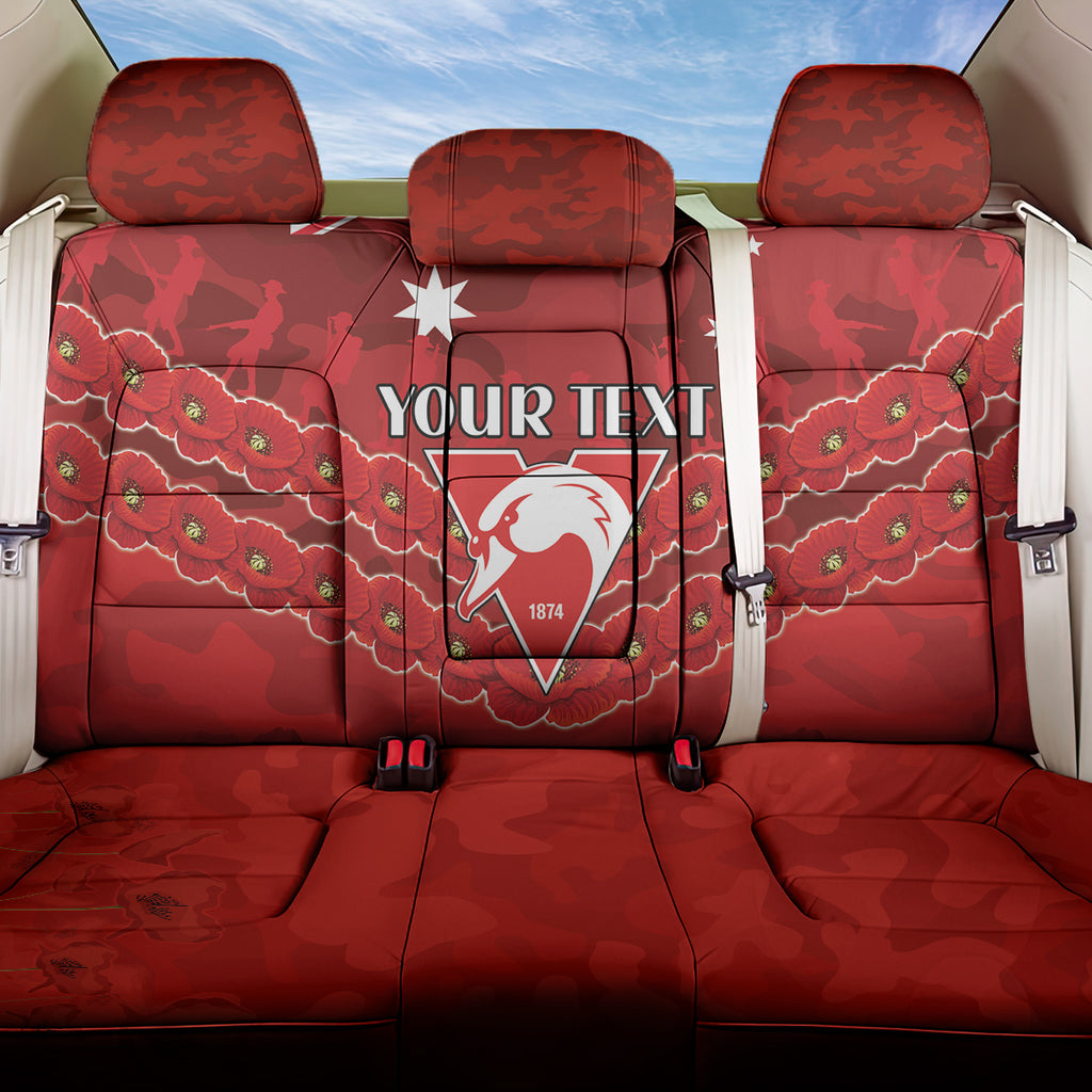Custom Swans Football Back Car Seat Cover ANZAC Lest We Forget