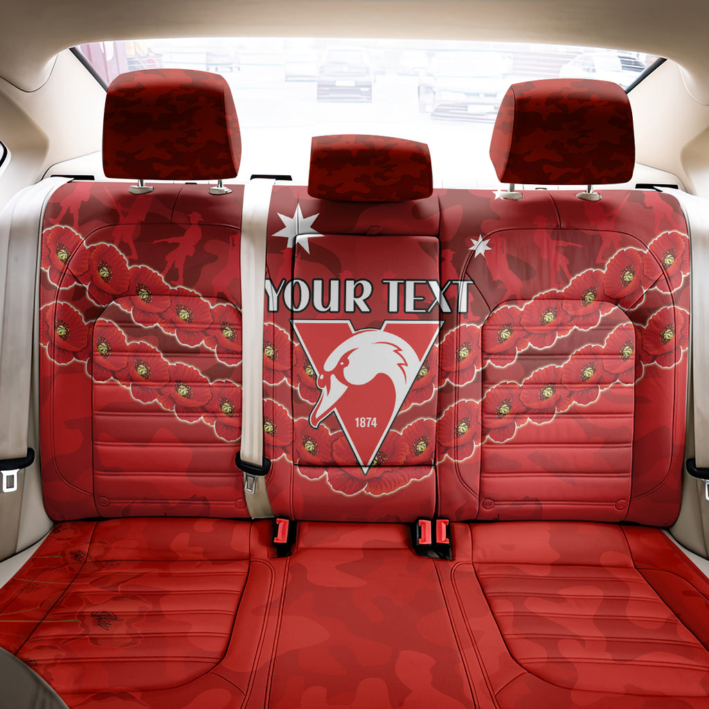 Custom Swans Football Back Car Seat Cover ANZAC Lest We Forget