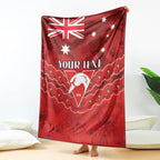 Custom Swans Football Blanket ANZAC Lest We Forget