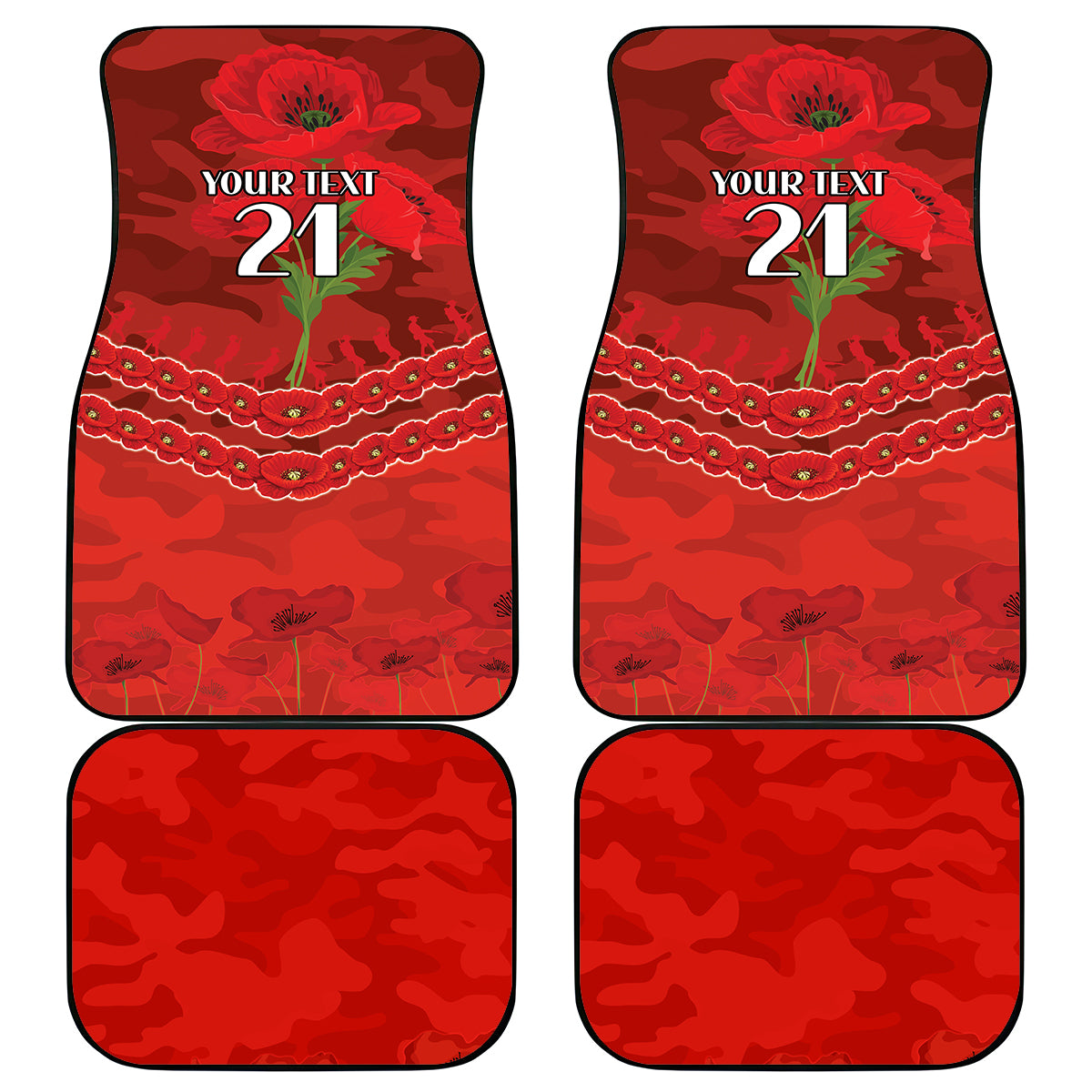 Custom Swans Football Car Mats ANZAC Lest We Forget