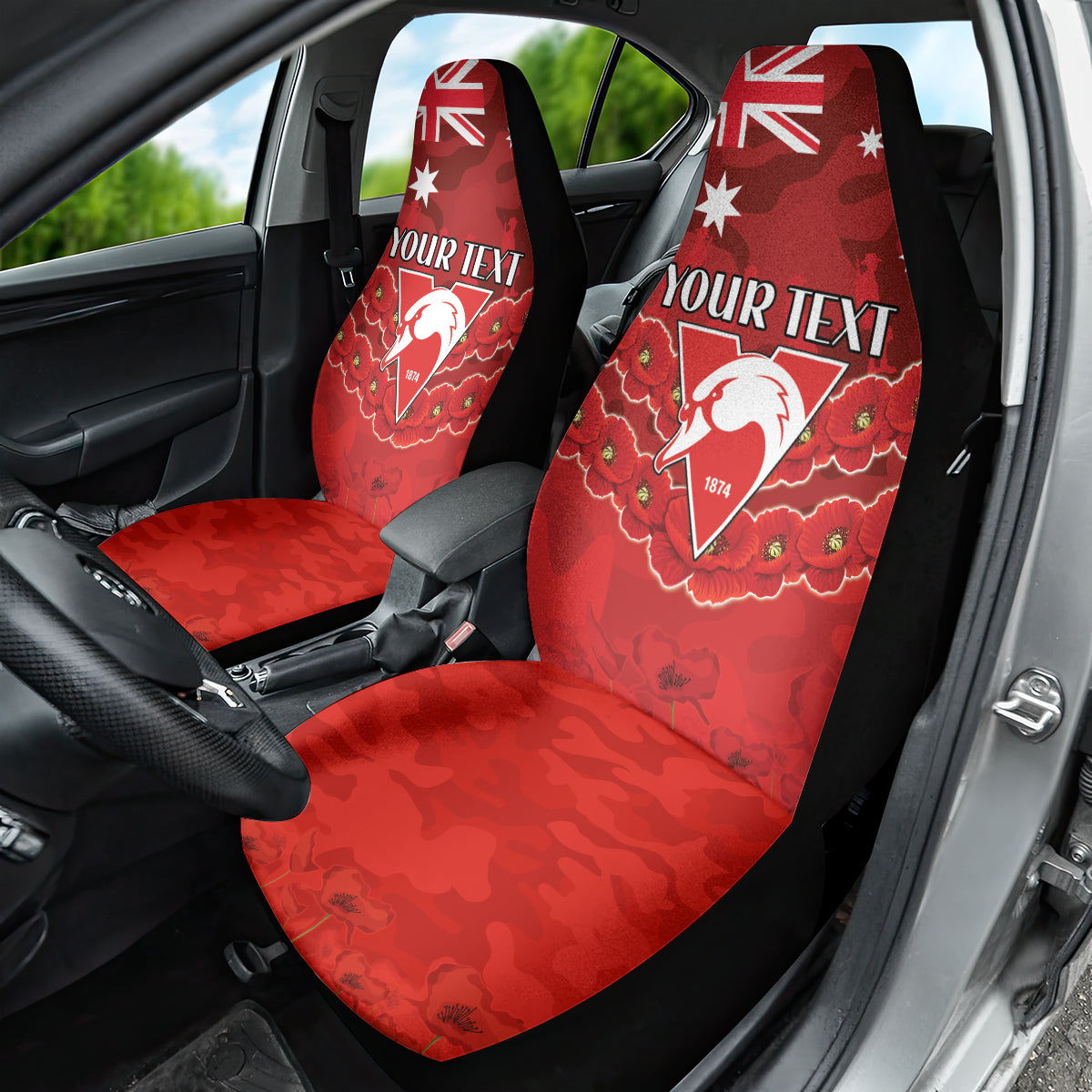Custom Swans Football Car Seat Cover ANZAC Lest We Forget