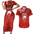 Custom Swans Football Couples Matching Short Sleeve Bodycon Dress and Hawaiian Shirt ANZAC Lest We Forget
