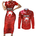 Custom Swans Football Couples Matching Short Sleeve Bodycon Dress and Long Sleeve Button Shirt ANZAC Lest We Forget
