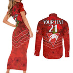 Custom Swans Football Couples Matching Short Sleeve Bodycon Dress and Long Sleeve Button Shirt ANZAC Lest We Forget