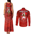 Custom Swans Football Couples Matching Tank Maxi Dress and Long Sleeve Button Shirt ANZAC Lest We Forget