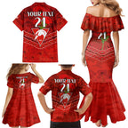 Custom Swans Football Family Matching Mermaid Dress and Hawaiian Shirt ANZAC Lest We Forget