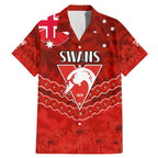 Custom Swans Football Family Matching Mermaid Dress and Hawaiian Shirt ANZAC Lest We Forget