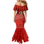 Custom Swans Football Family Matching Mermaid Dress and Hawaiian Shirt ANZAC Lest We Forget