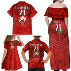 Custom Swans Football Family Matching Off Shoulder Maxi Dress and Hawaiian Shirt ANZAC Lest We Forget