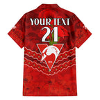 Custom Swans Football Family Matching Off Shoulder Maxi Dress and Hawaiian Shirt ANZAC Lest We Forget
