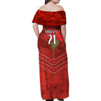 Custom Swans Football Family Matching Off Shoulder Maxi Dress and Hawaiian Shirt ANZAC Lest We Forget